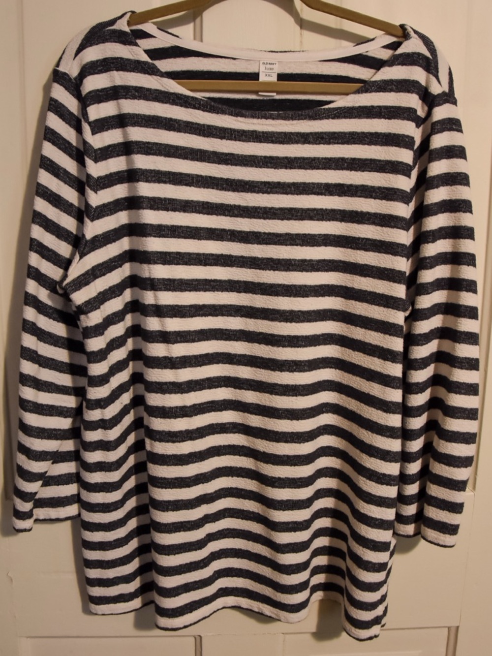 Old Navy Navy and White Striped Top